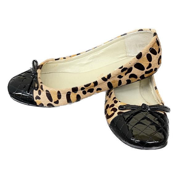 Steve Madden Tipie Cheetah Printed Cowhide and Patent Leather Flat Size 9.5 - Picture 3 of 7